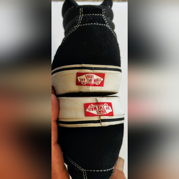 Vans Off The Wall 721454 Sk8 Hi Suede High Top Black Shoes Men's US 8 - Picture 6 of 12